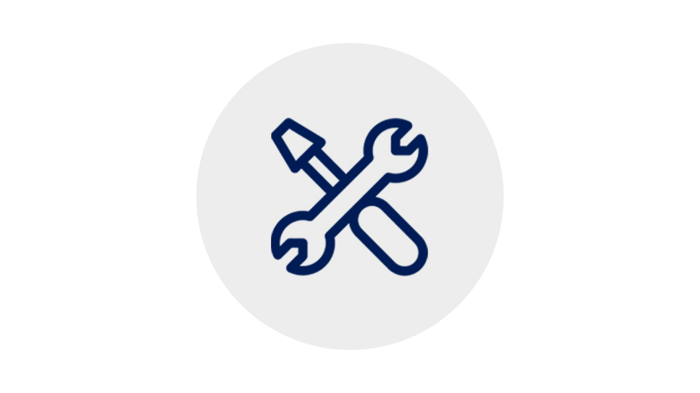 Tool icon on grey background