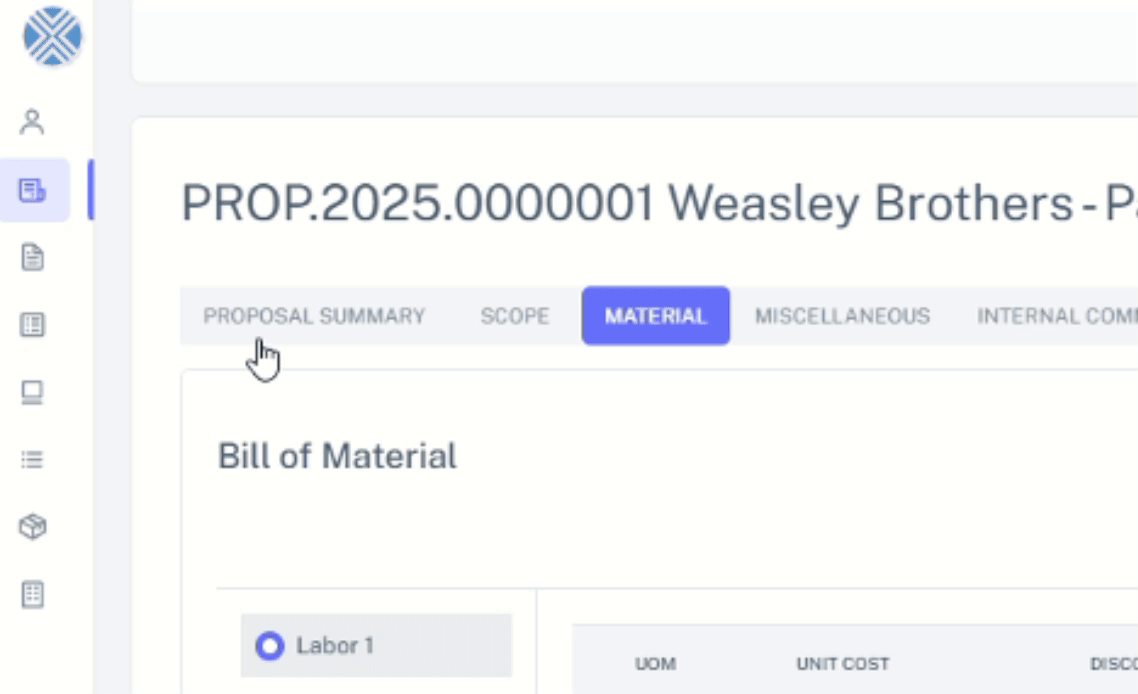 Gif showing a user checking the list of proposals.