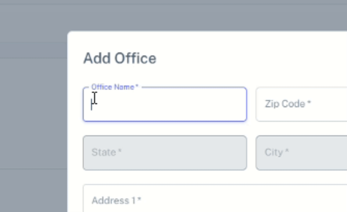 Gif showing a user filling up formularies 