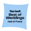 The Knot Best of Weddings Hall of Fame Badge