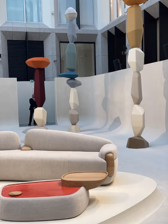 The courtyard at Loro Piana Interiors, designed by Cristian Mohaded.