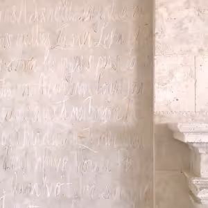 A mural inspired by calligraphy.