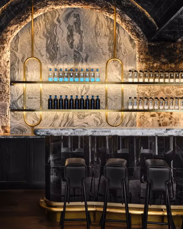 Grounded in contemporary Mexican design, the tequila tasting room at Casa Dragones offers a full sensory experience.