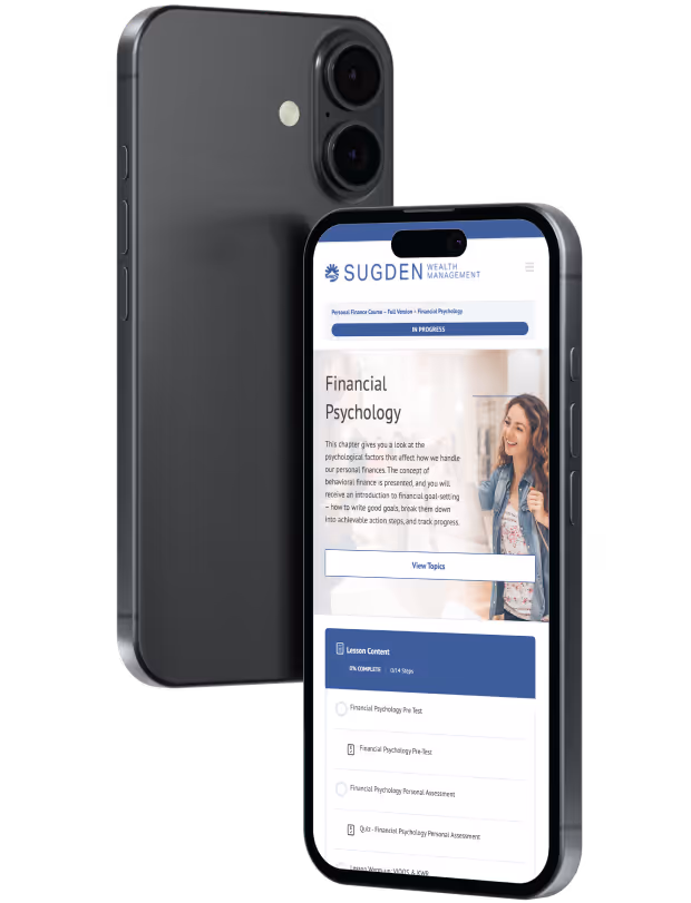 iPhone Mockup of the Financial Wellness Program