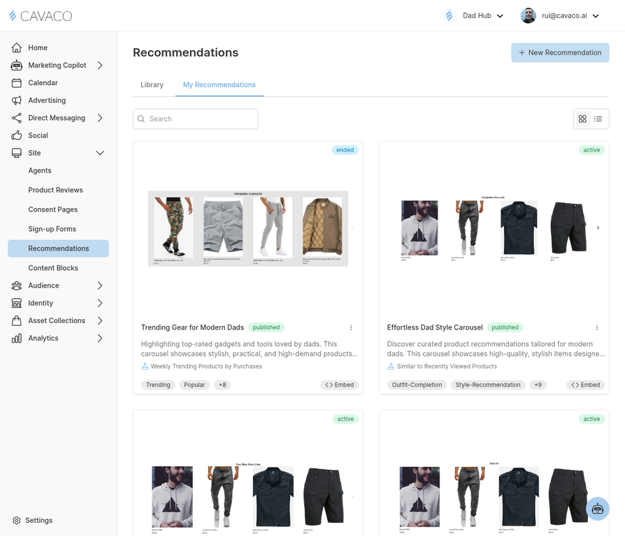 Site - Recommendations