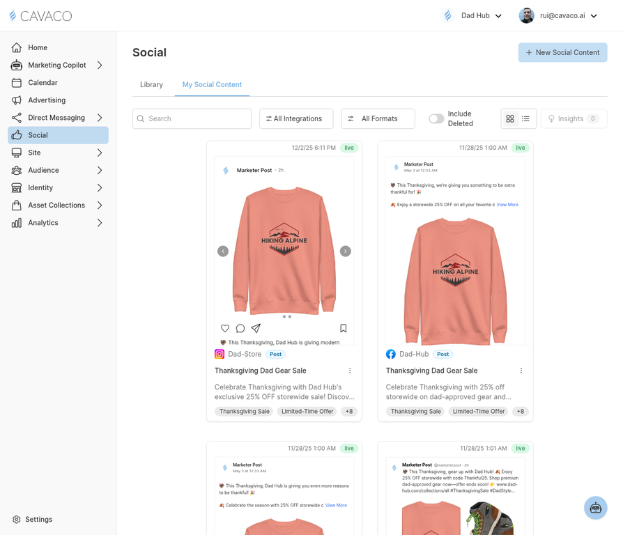Social - My Content