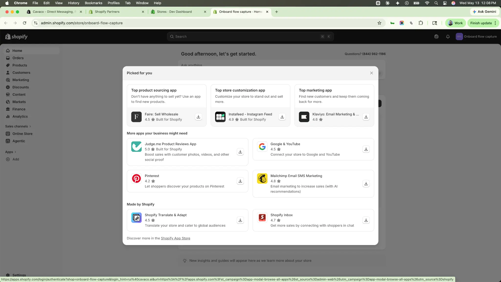 Shopify Apps Modal