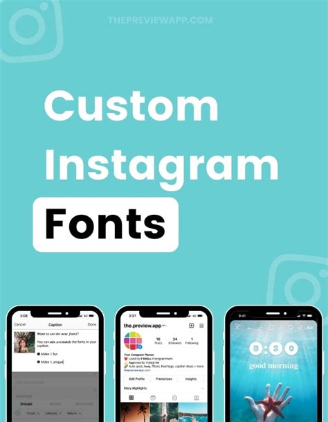 Custom Instagram Font Comparison