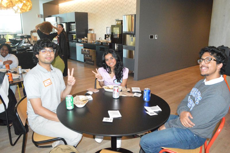 Students connecting at a TechRise event