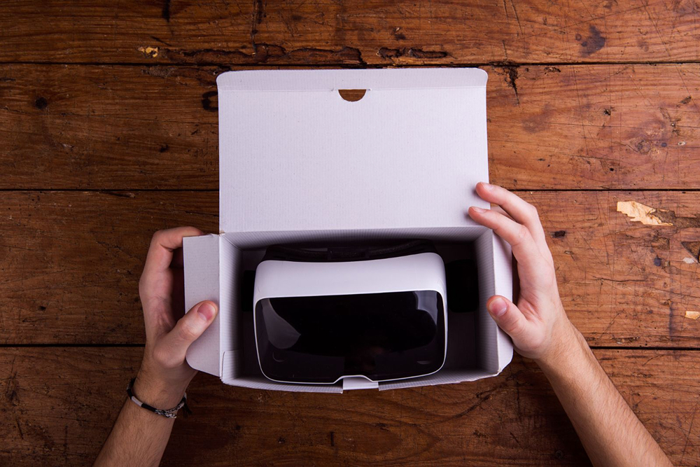 Unboxing a VR headset
