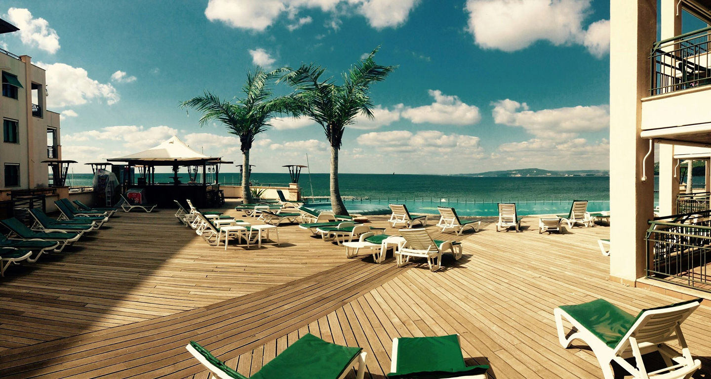 The view of the beach