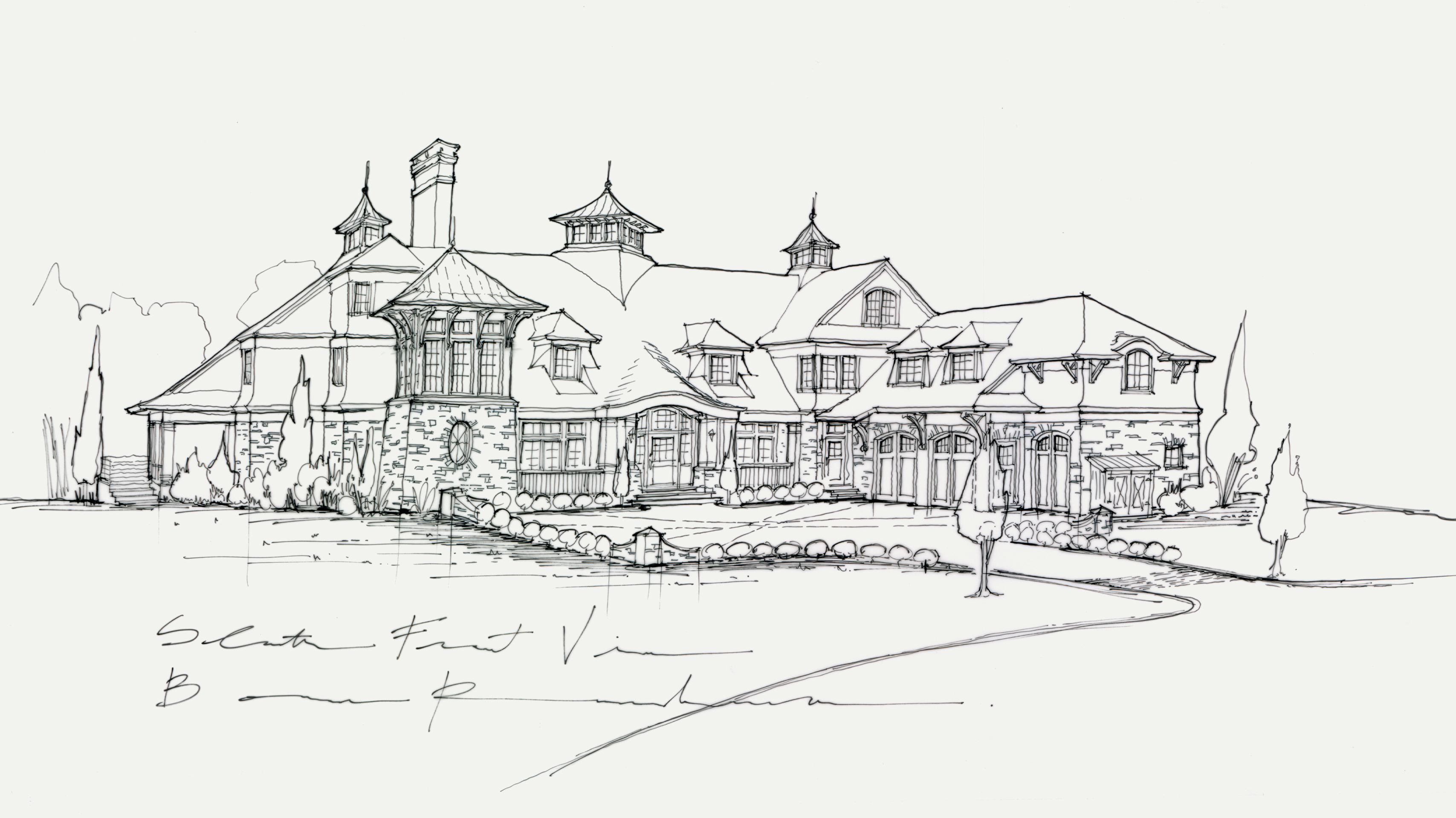 Hand Sketches Studio Concept Design Studies