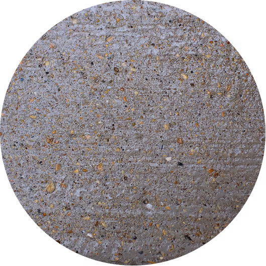 Concrete texture cropped into an O shape