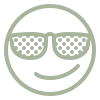 Smiling face emoji wearing sunglasses.