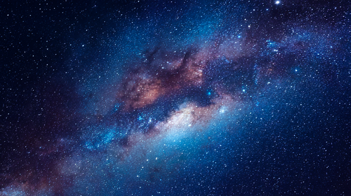 Nebular image, with stunning colours and stars showing in the field
