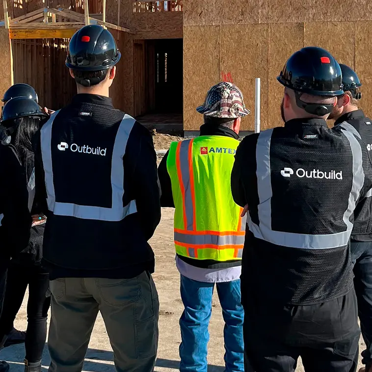 Outbuild's team out there visiting a construction job site