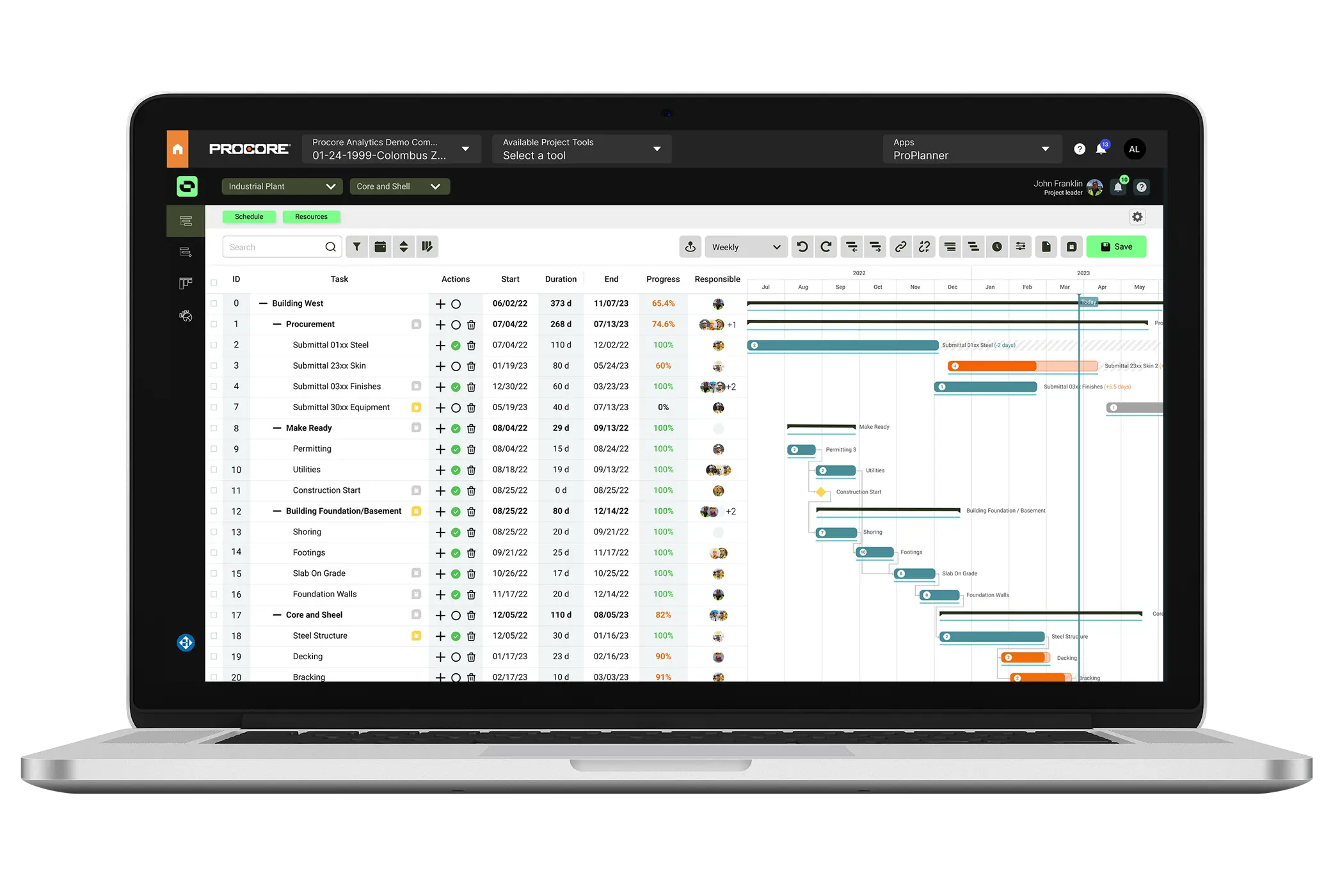 Outbuild embedded into Procore