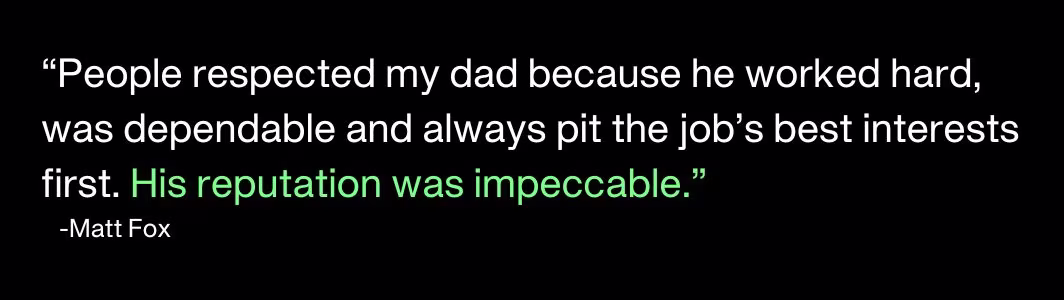 a quote from Matt Fox