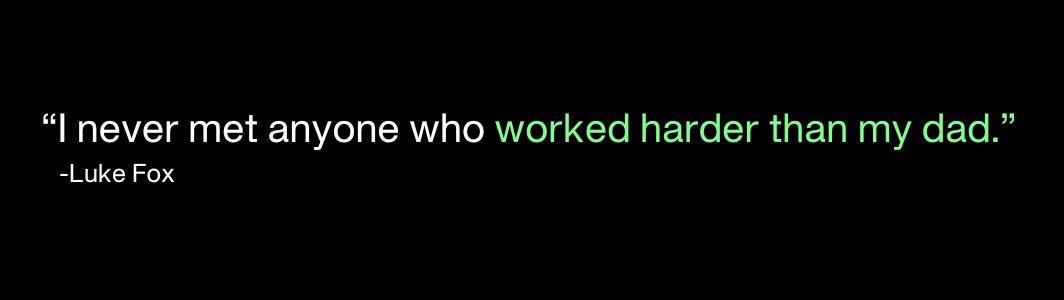 a quote from Luke Fox
