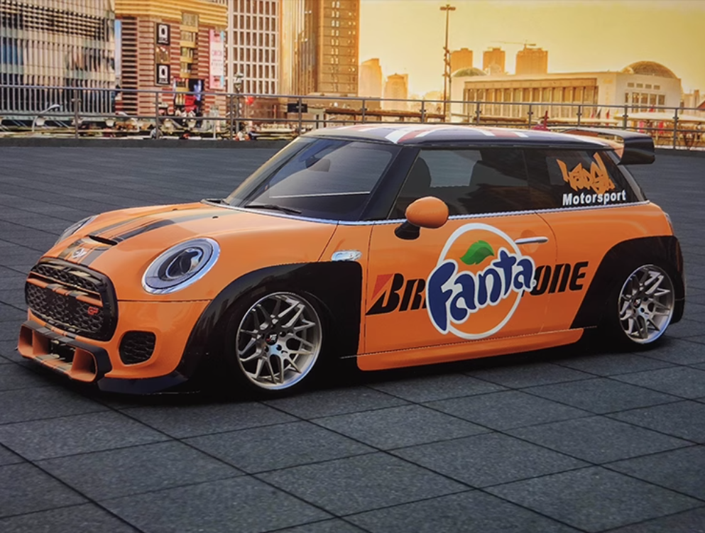 Fanta car decals