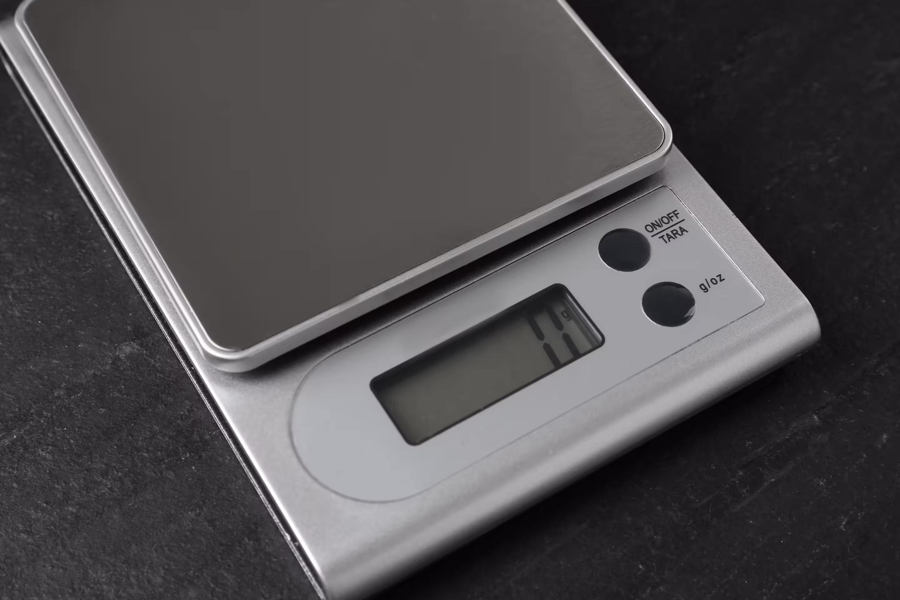 Food scale on table
