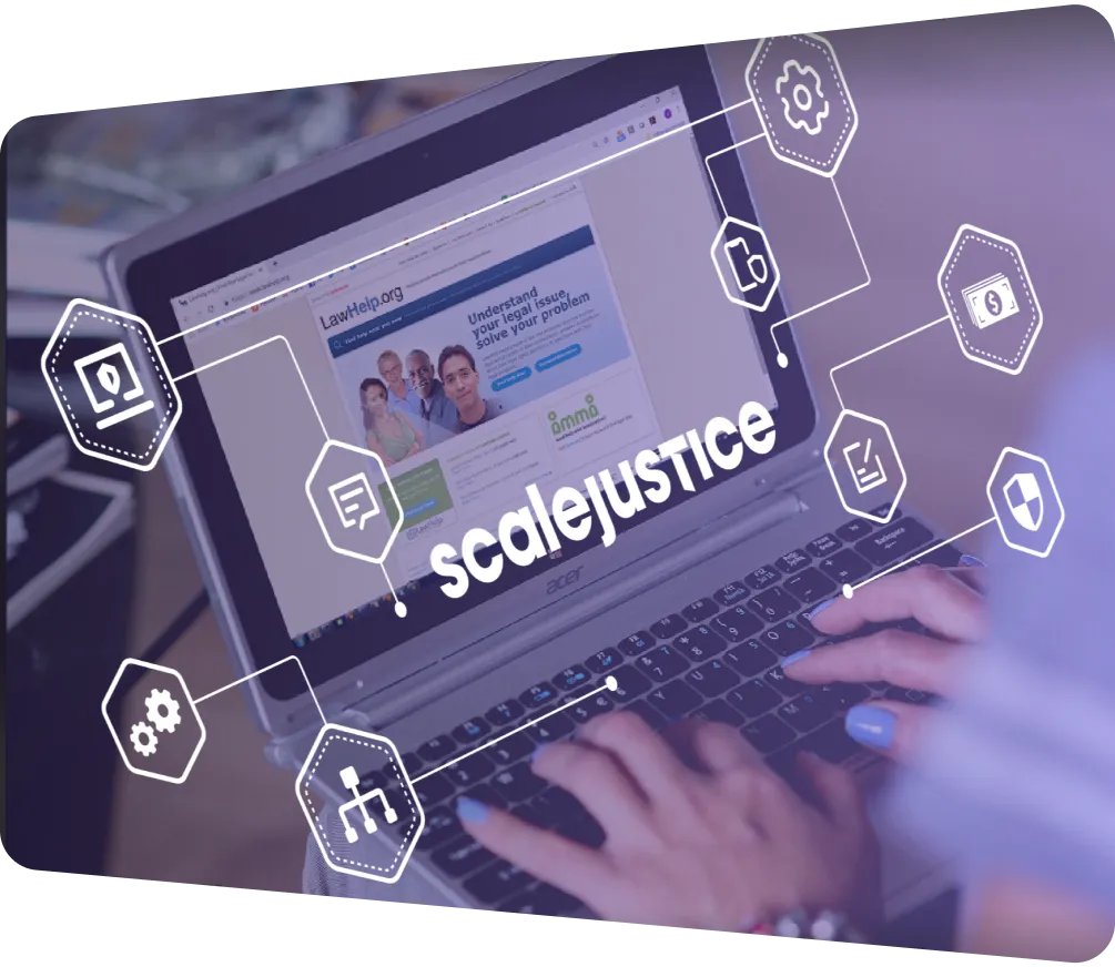 Scale Justice Laptop Technology mockup