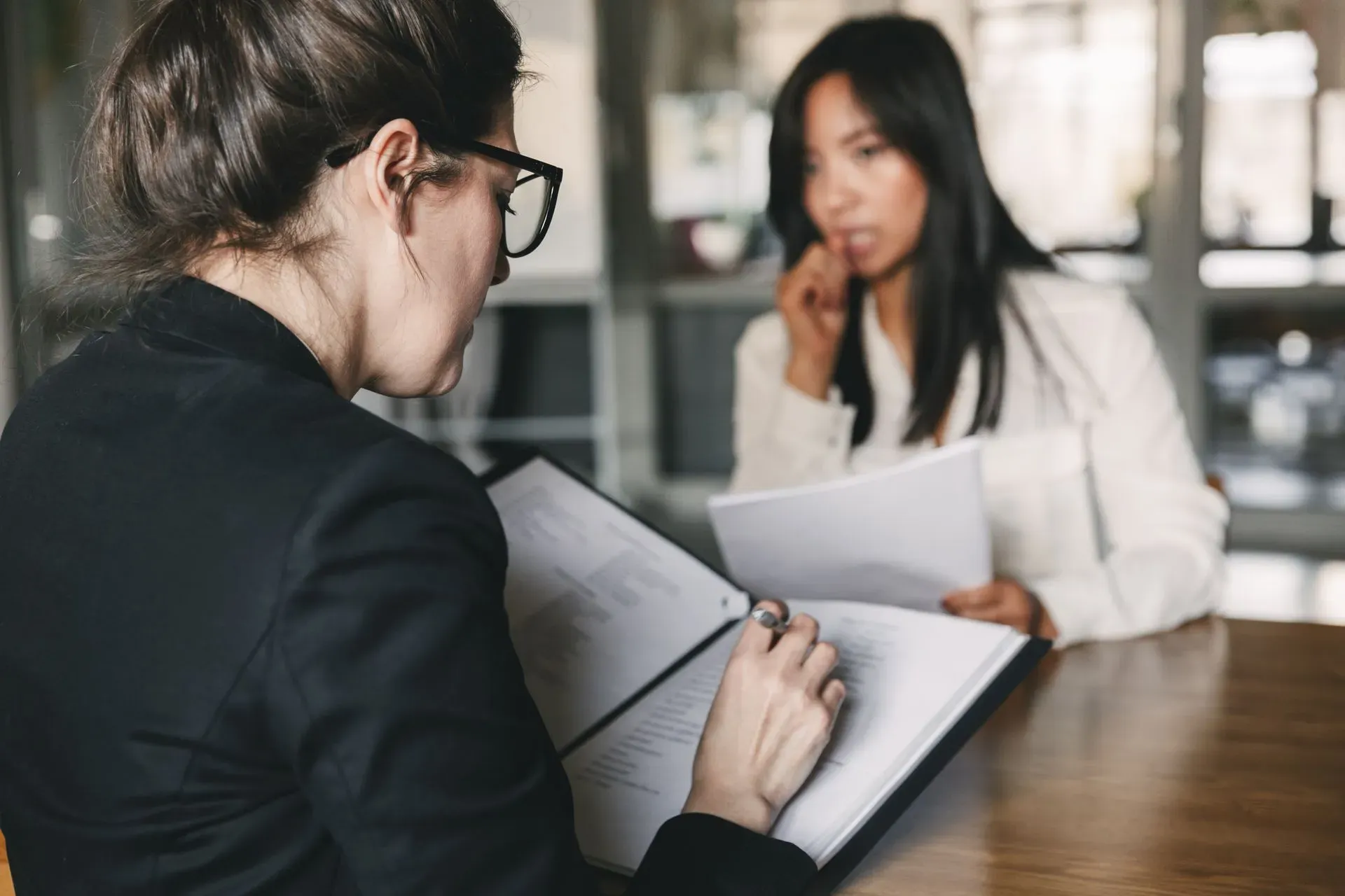 an investigator conducting a formal interview