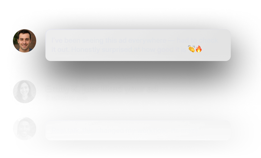 A comment section talking about a product in an ad