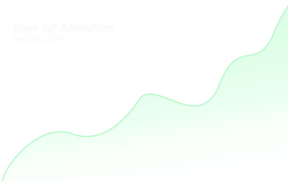 Imagery of ad analytics rising trend