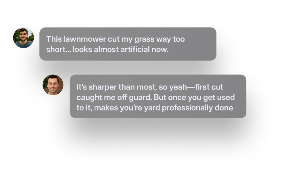 Image showing a discussion in a comment section, the commenters are discussing an product in an ad and how good it works