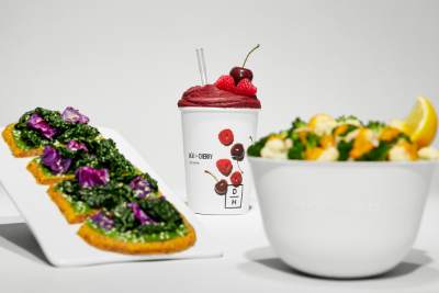 Daily Harvest food and smoothie spread
