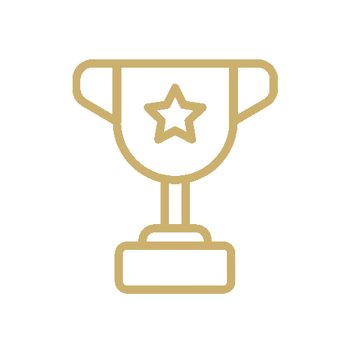 Gold trophy icon