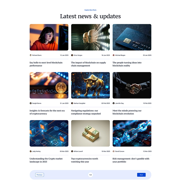 Blog screen