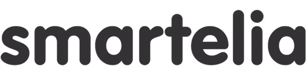 Version stylisée du logo Smartelia sur fond blanc, illustrant l'identité visuelle de l’entreprise 