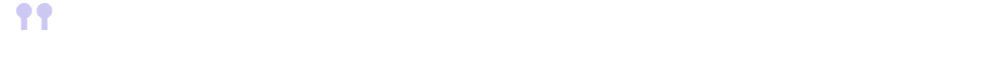 Quotation marks icon in purple with a white background.