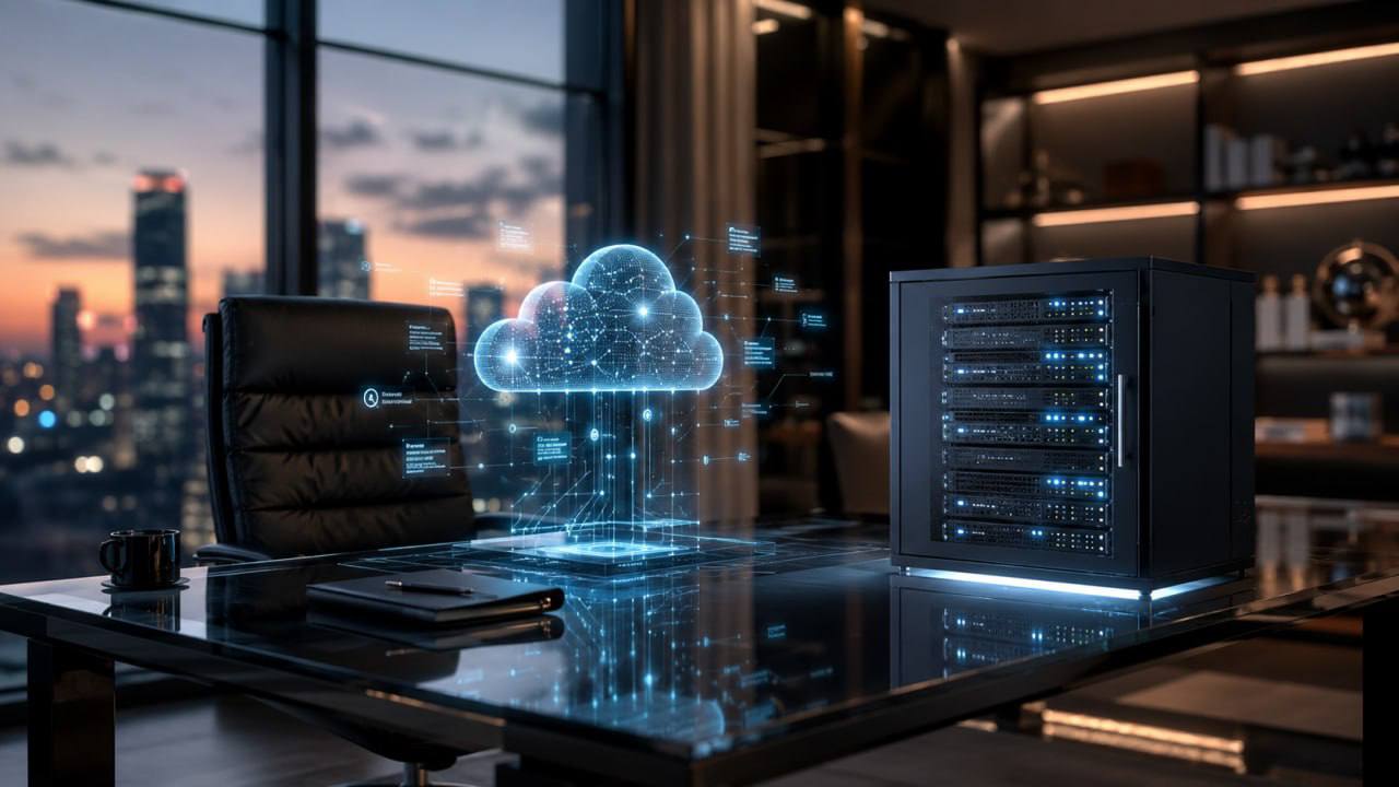 Cloud network with secure server storage