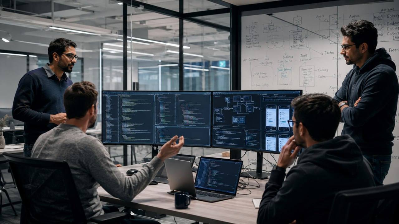 Developers building software architecture
