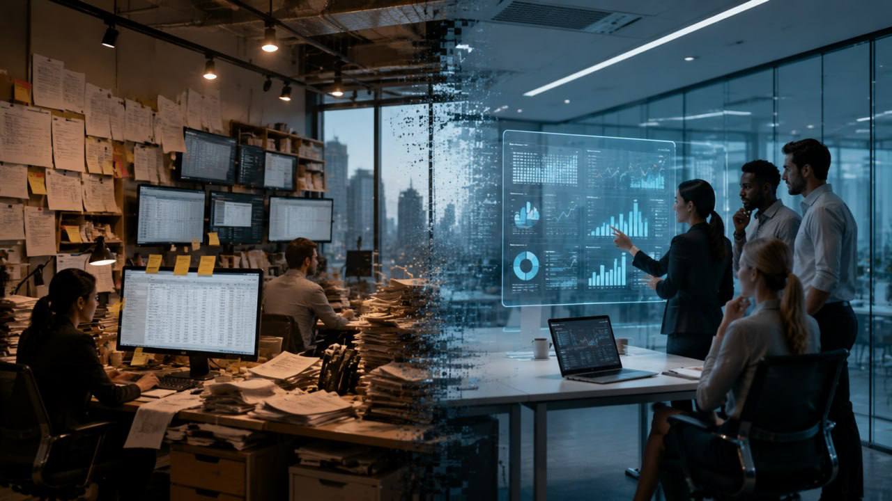 Manual office work turning into digital analytics