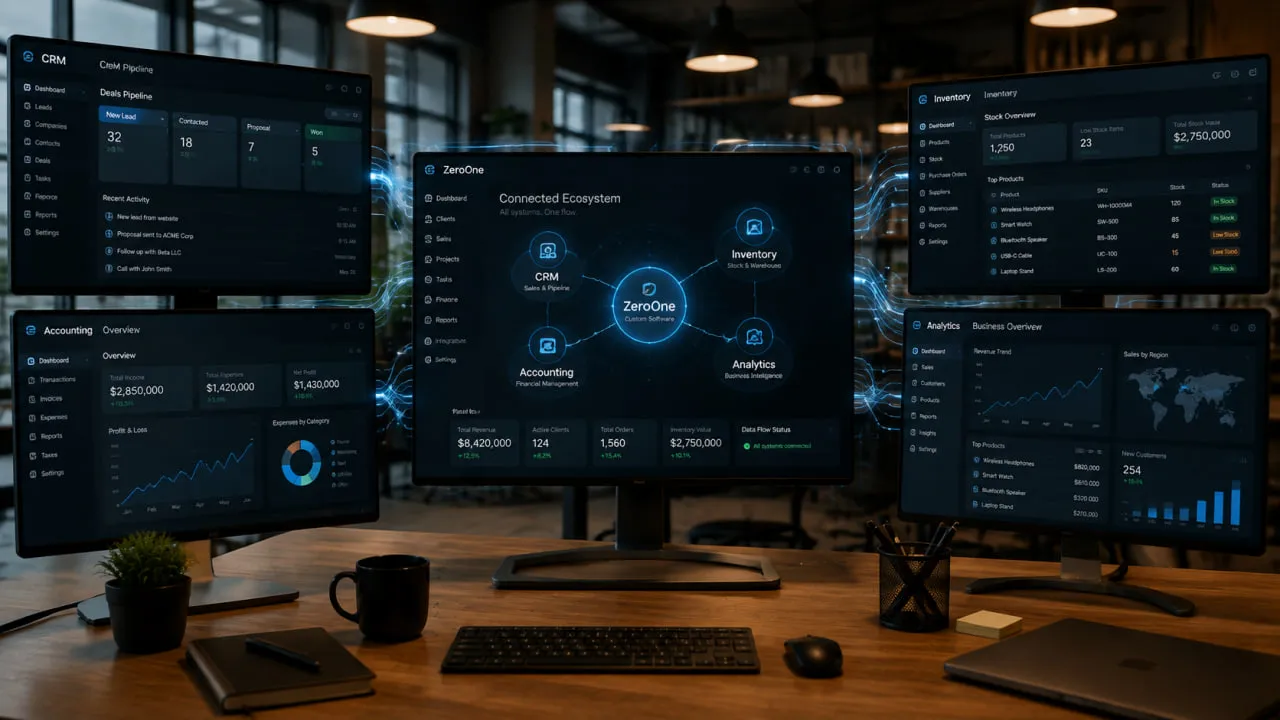 Enterprise software infrastructure with cloud systems and monitoring