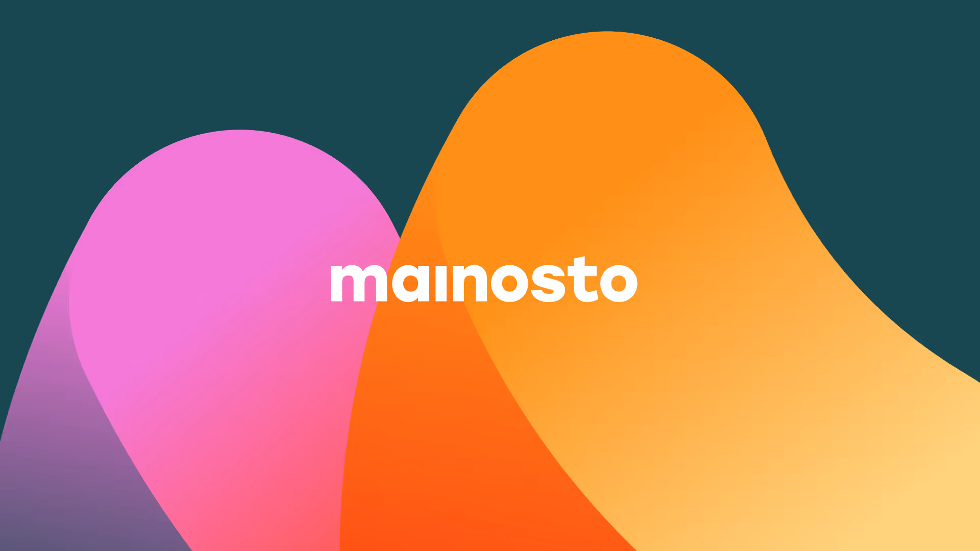 Värikkäitä orgaanisia muotoja tummanvihreällä taustalla valkoisella tekstillä mainosto.