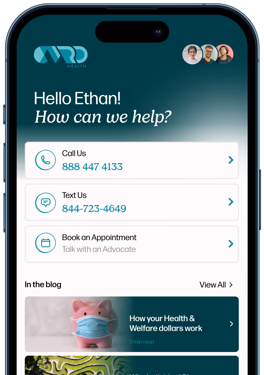 A mobile phone showing the user interface of the CVRD app