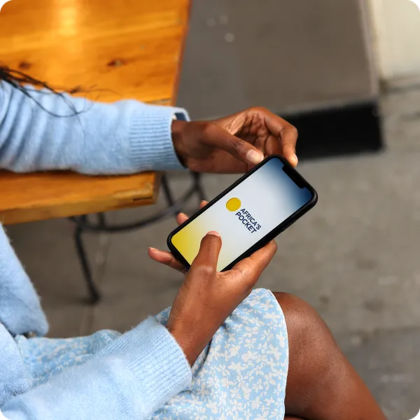 Woman holding iphone