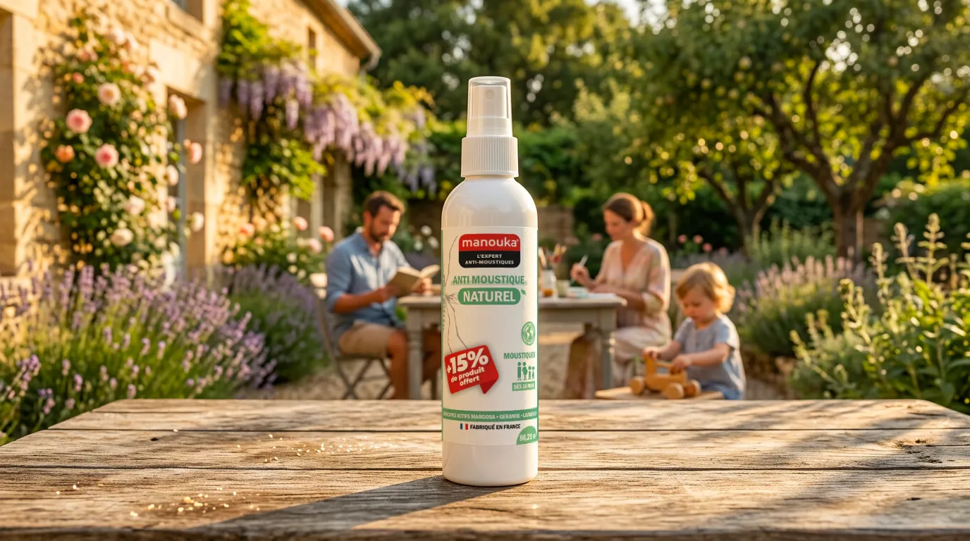 Spray anti-moustiques naturel Manouka pour toute la famille dès 36 mois