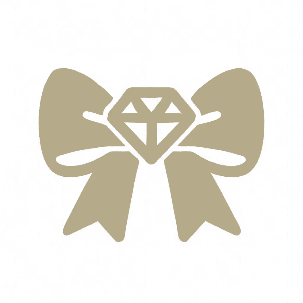 A bow with a diamond icon