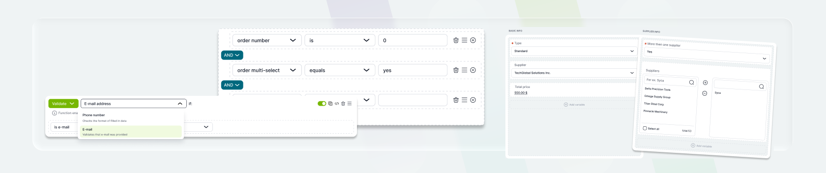 Tired of waiting weeks for form changes? With Syca’s drag&drop builder, create smart, user-friendly forms in minutes, no code.