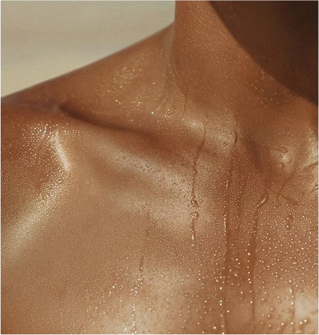 woman sweating