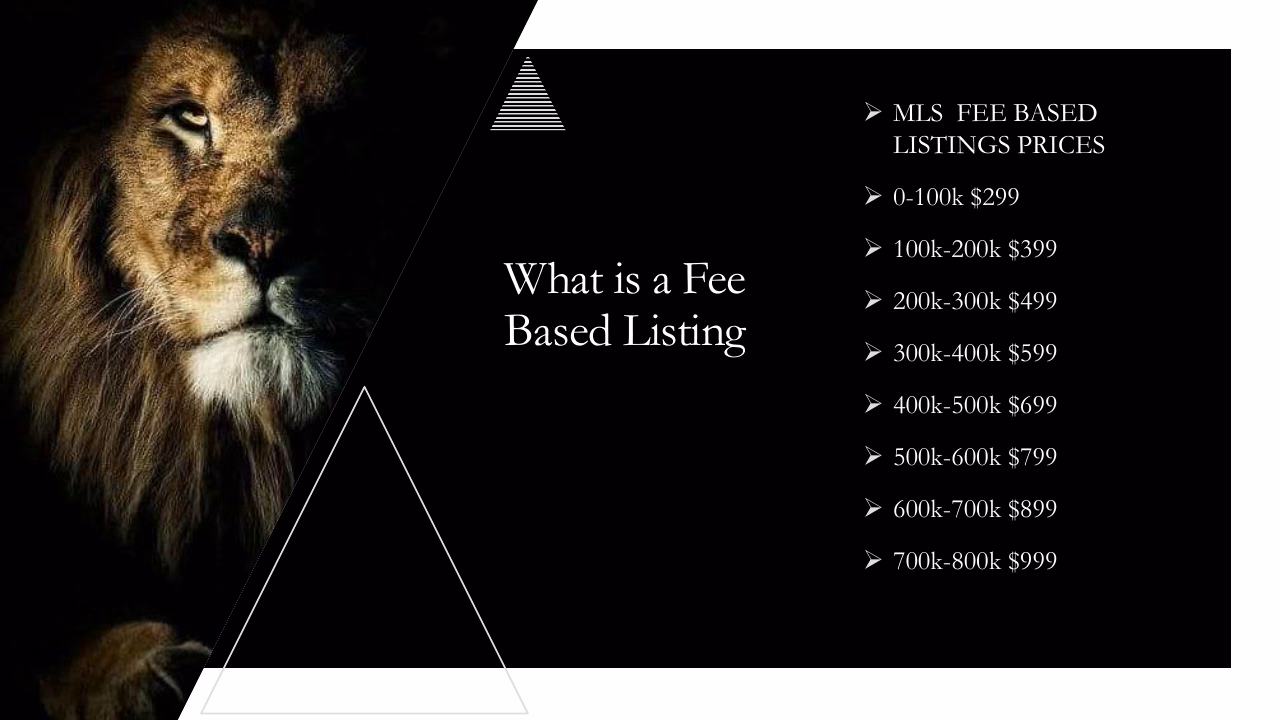 What is a fee based listing: MLS fee based listing prices