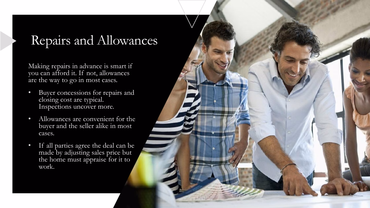 Repairs and allowances when selling a home