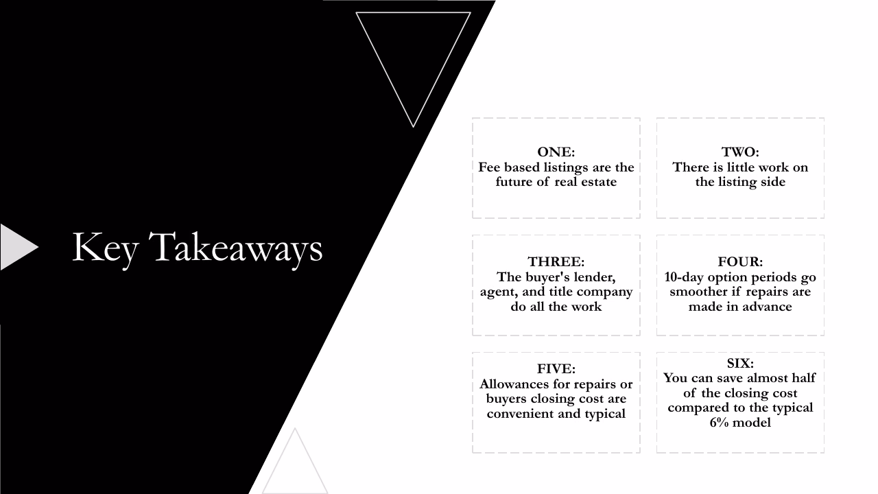 Key takeaways on fee based listings and closing costs