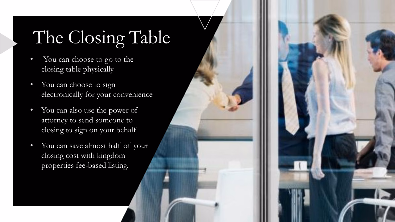 The closing table: closing in person or electronically